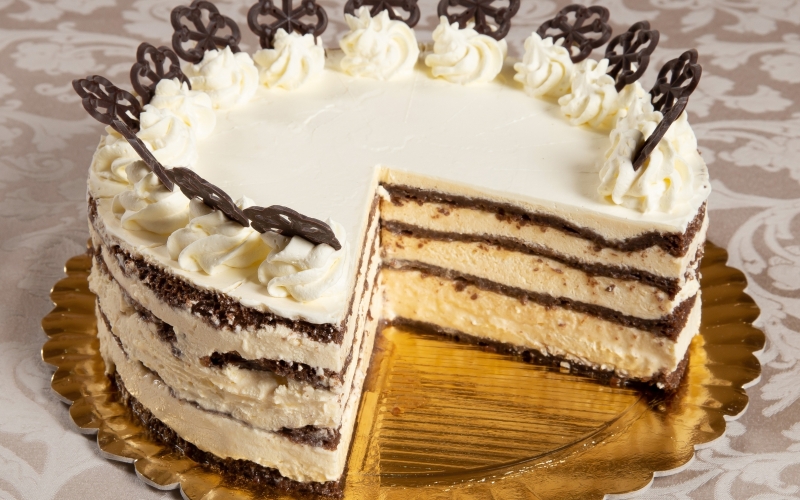 Gluténmentes madártejes torta