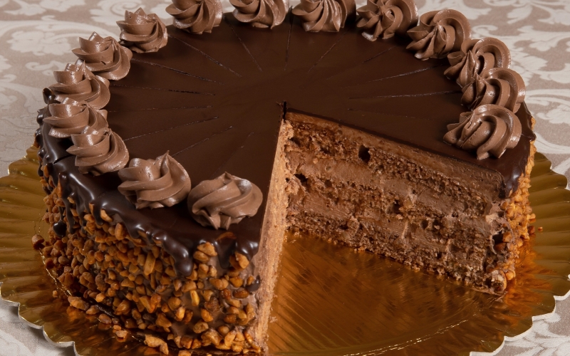Csokis mogyorós torta