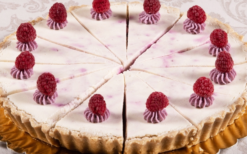 Málnás cheesecake torta